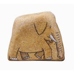 大象石头画