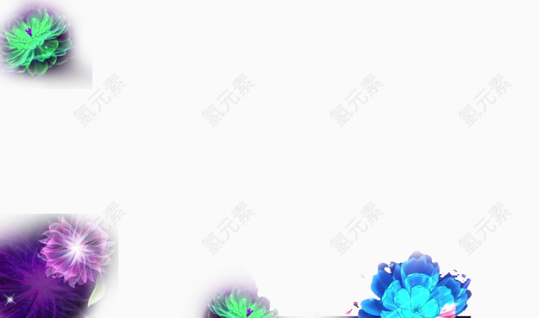 透明花朵装饰背景
