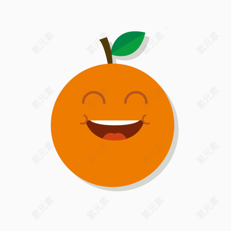 卡通微笑橙子