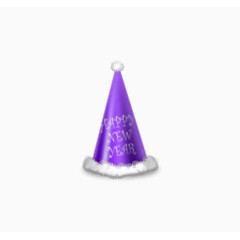 新年紫色尖帽矢量素材