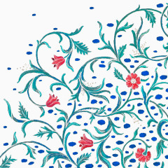 彩绘植物花纹背景图案