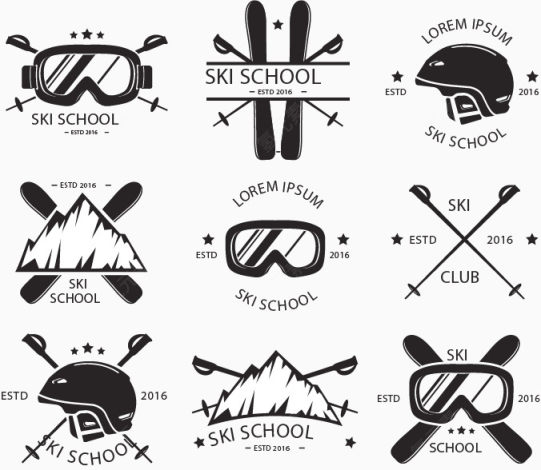滑雪培训学校标志下载
