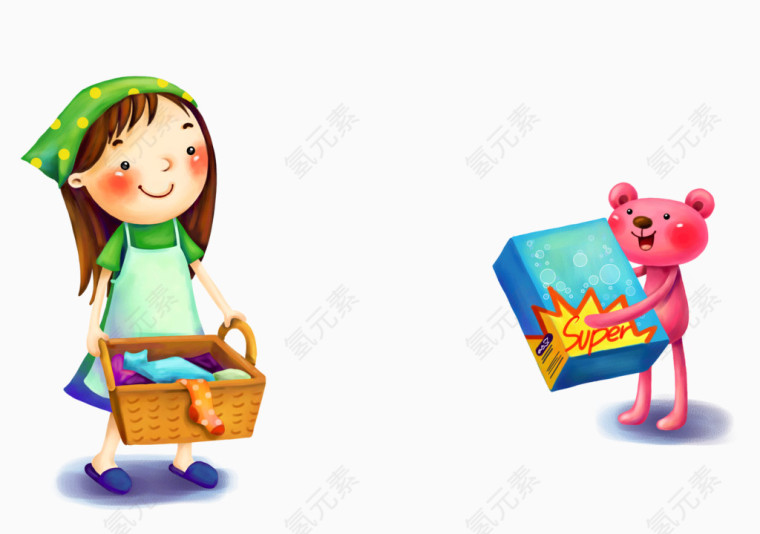 小女孩和玩具