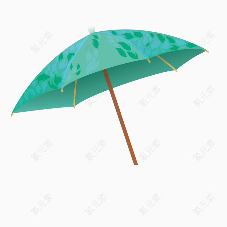 矢量蓝色遮阳伞