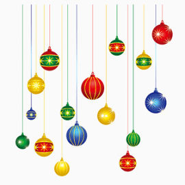 新年圣诞节喜庆彩色彩球