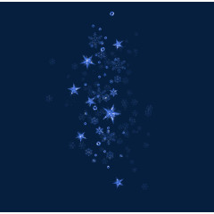 蓝色简约闪耀星星效果元素