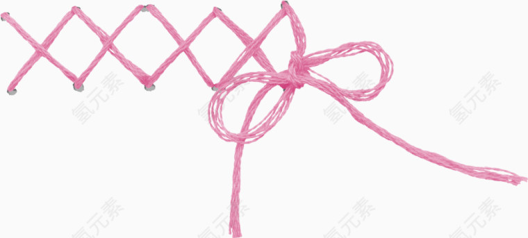粉色交叉绳子