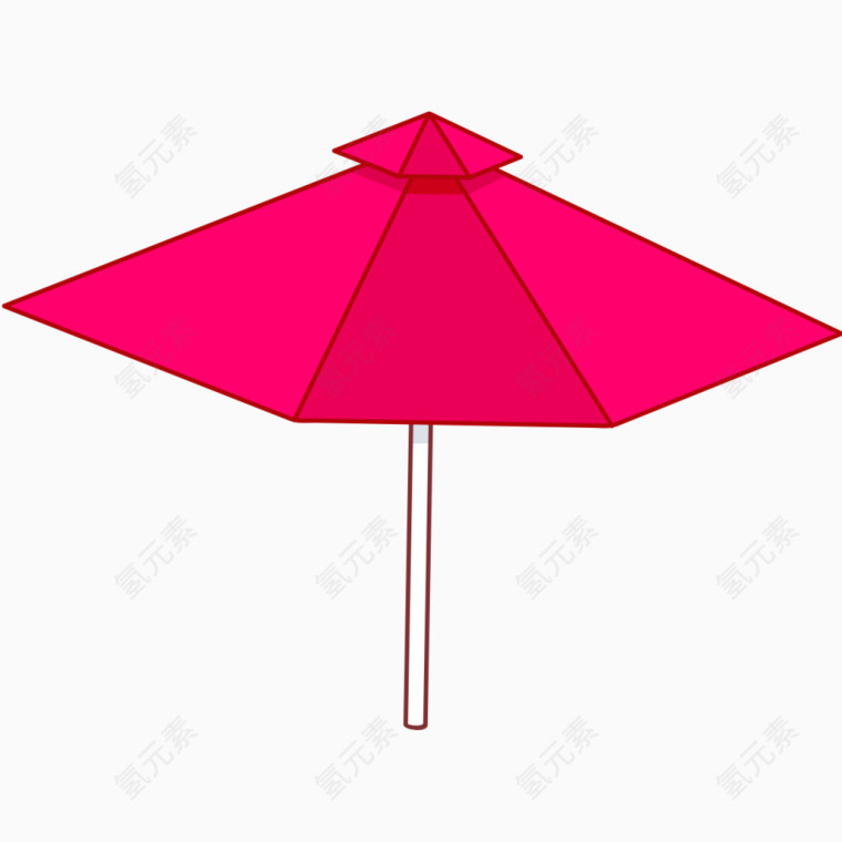 红色太阳伞图片