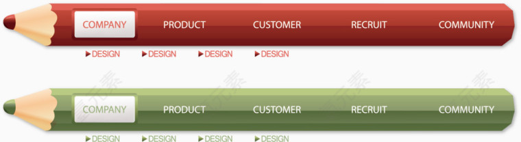 铅笔横条网页元素