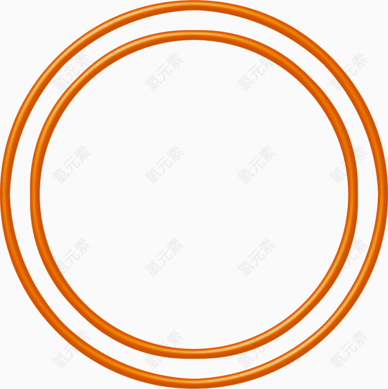 橙色创意漂亮圆环