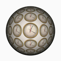立体抽象时钟图形