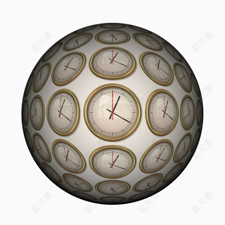立体抽象时钟图形