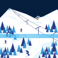 冬季滑雪图案
