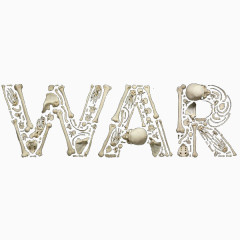 骨骼拼图文字WAR