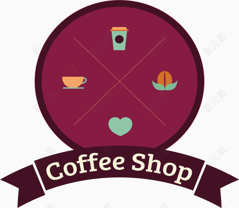 咖啡店图标设计