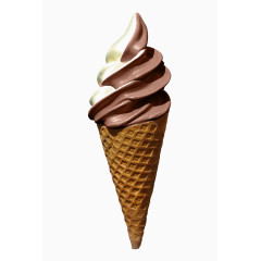 双口味冰淇淋图片素材