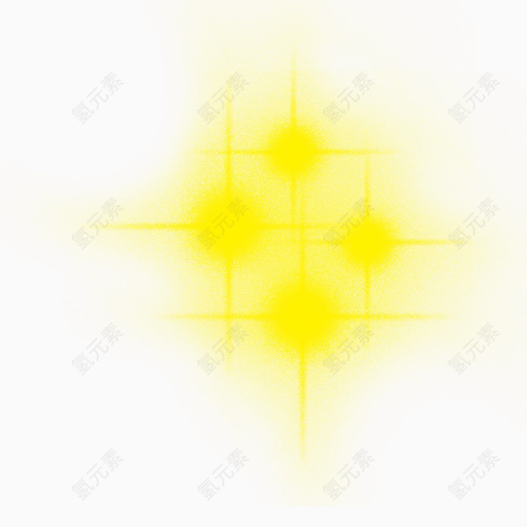 黄色十字光素材