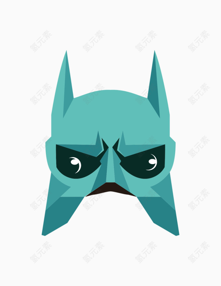 矢量 卡通手绘 蝙蝠面具