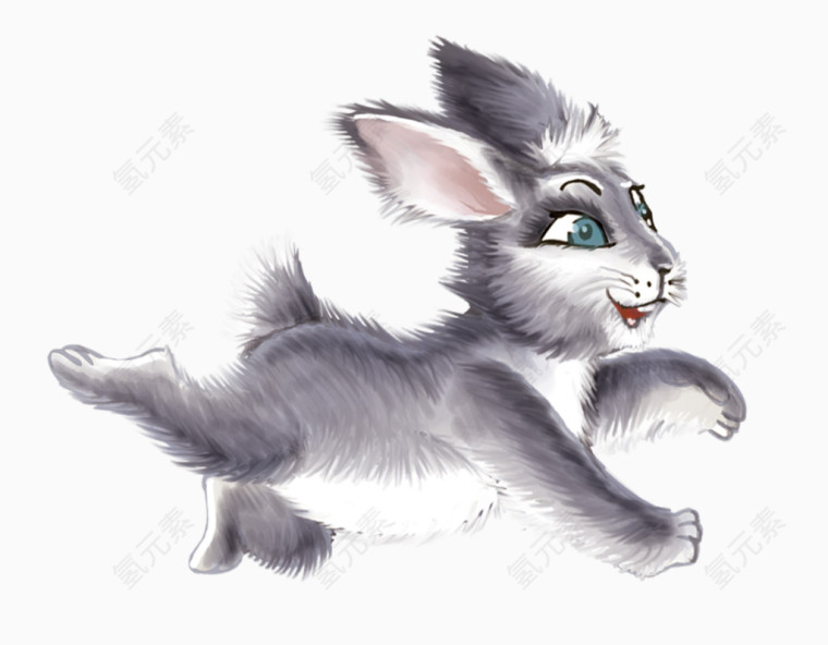 灰色漂亮兔子