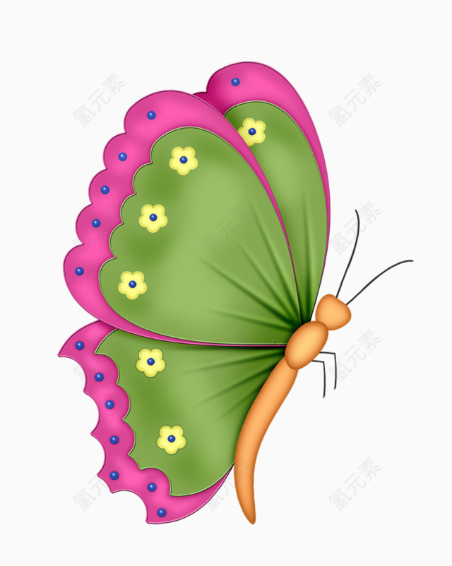卡通手绘蝴蝶