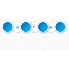 PPT蓝色圆圈分类