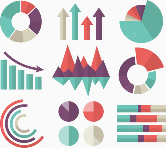 矢量手绘数据图表下载
