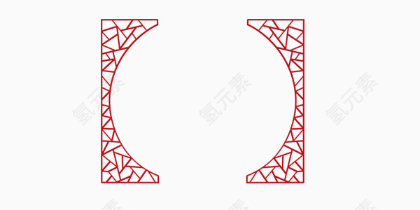 中国风拱门门框