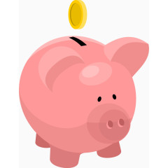 矢量小猪存钱罐