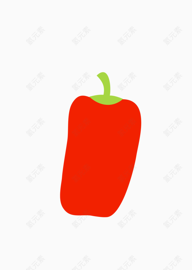 矢量红色卡通蔬菜小辣椒