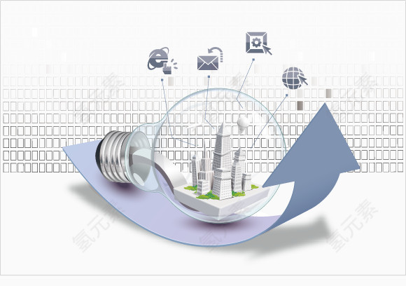 灯泡箭头创意设计