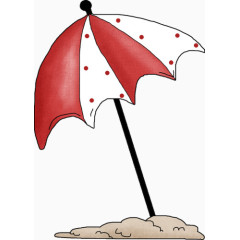 红色卡通雨伞