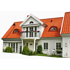 橘色屋顶房子