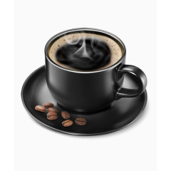 黑色质感咖啡杯