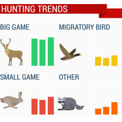狩猎趋势图表分析矢量素材