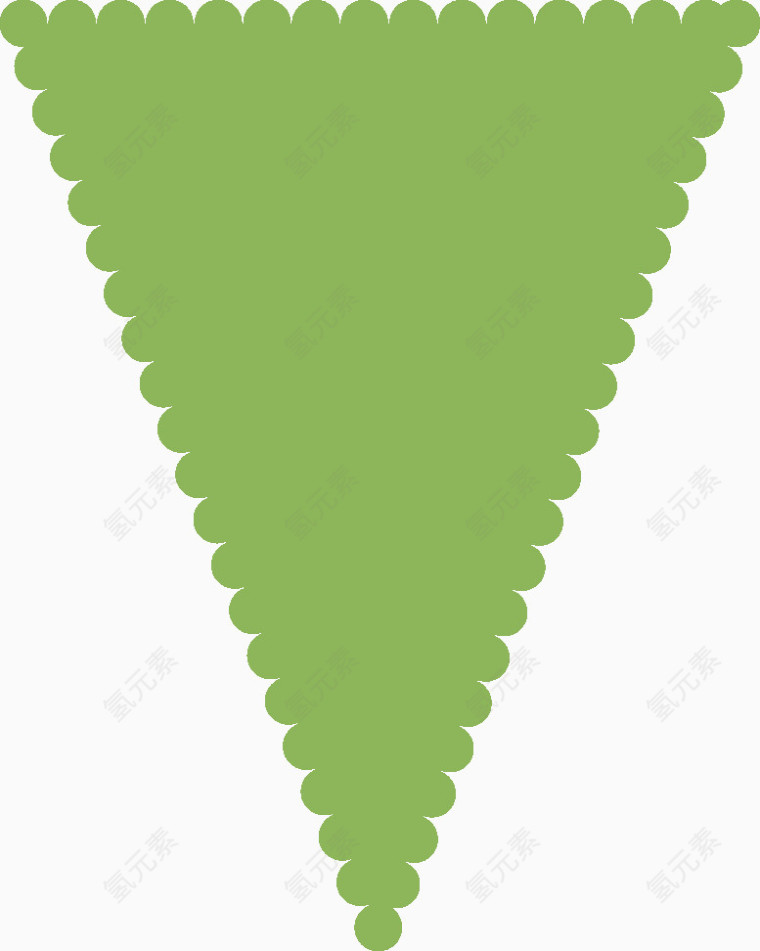 绿色三角彩旗