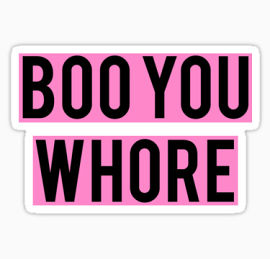 粉黑色的boo you whore