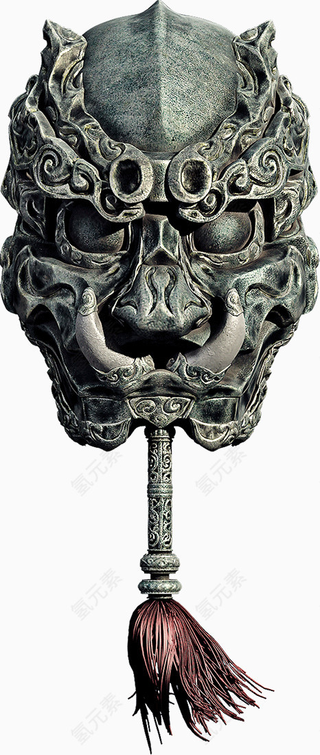 青铜兽人狰狞面具