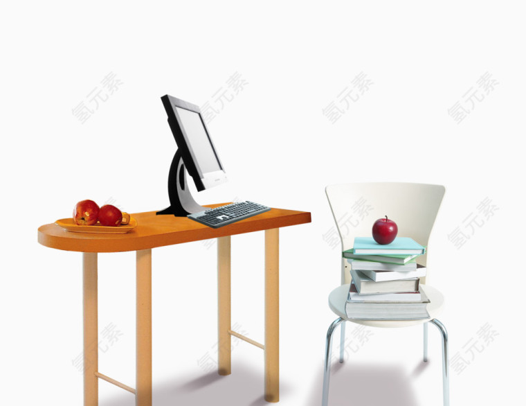 电脑和桌子