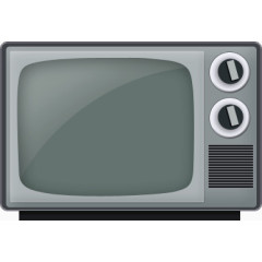 90年代怀旧风的黑白电视机