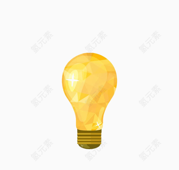 黄色灯泡概念图