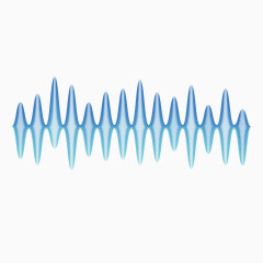 矢量声音波纹蓝色质感渐变