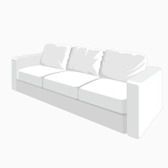 白色沙发矢量素材