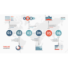 矢量商业时间轴素材
