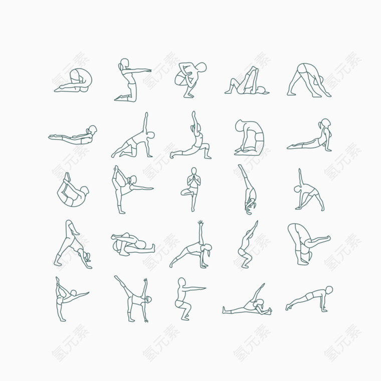 25款简洁瑜伽姿势
