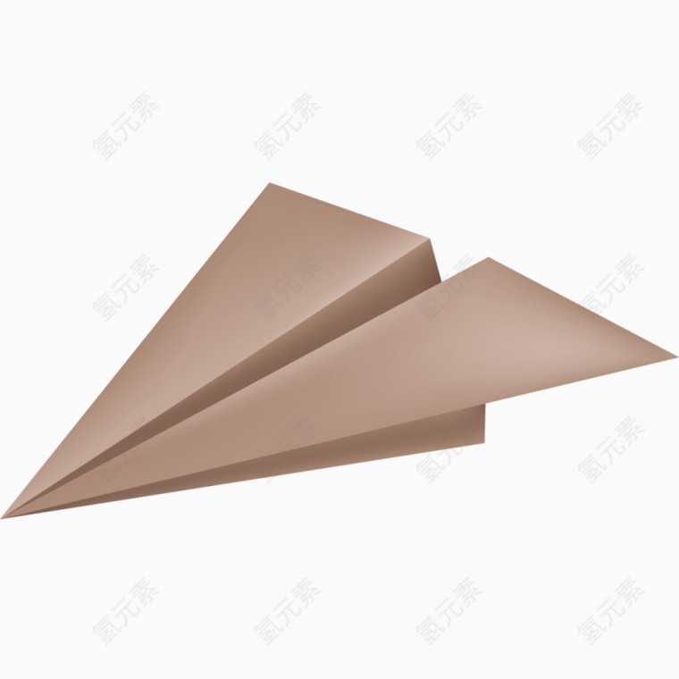 咖啡色纸飞机装饰图案