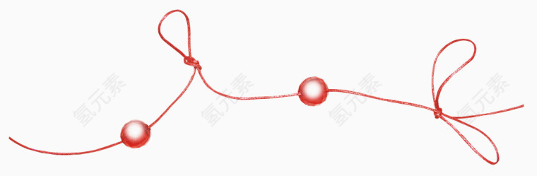 红色珠子绳子