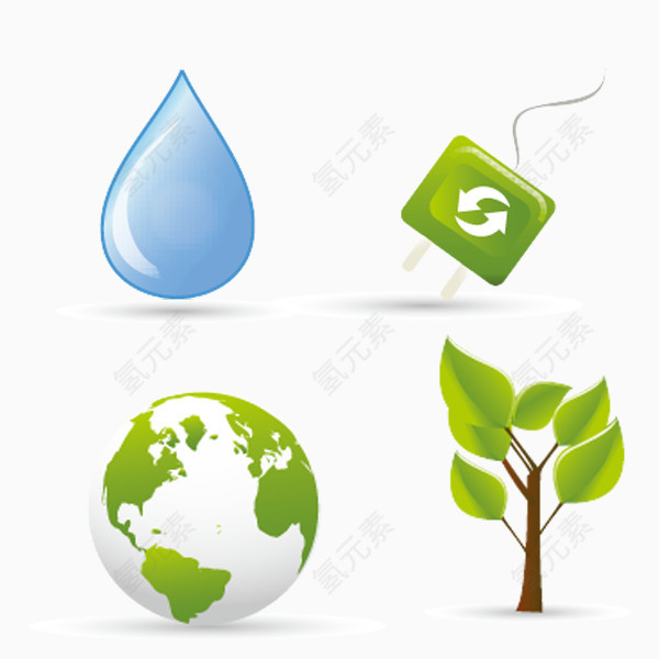 绿色环保网站元素