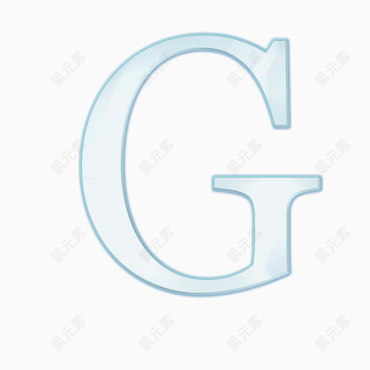淡雅玻璃字母G