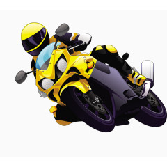 黄色摩托车男子