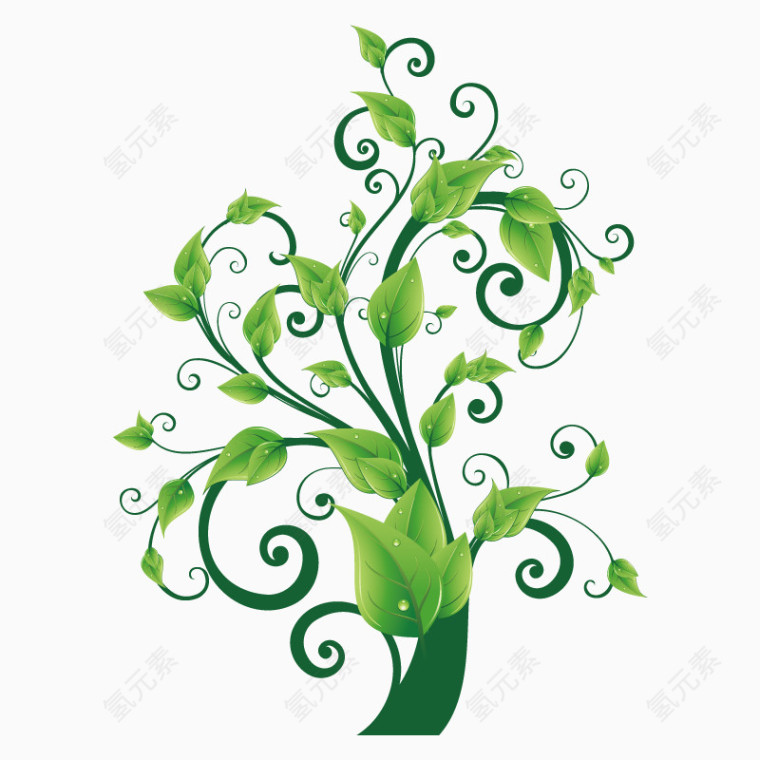 绿色藤蔓创意树
